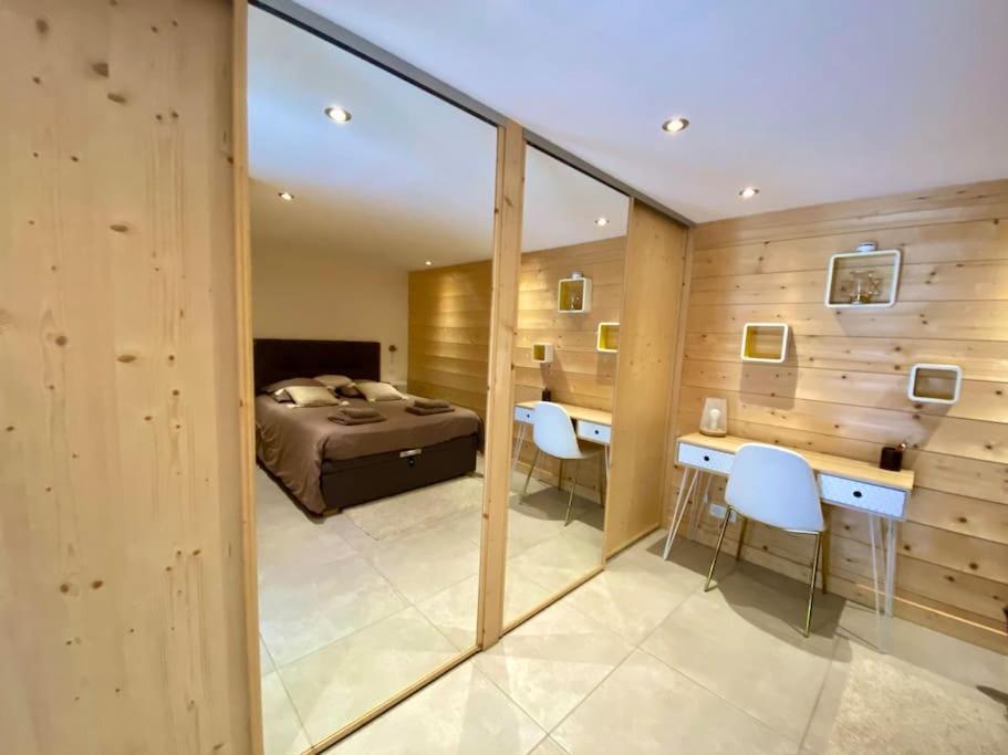 Androsace Appartement Dans Chalet Bois Avec Jacuzzi Privatif Terrasse Et Vue Montagne Les Villards-sur-Thones ภายนอก รูปภาพ