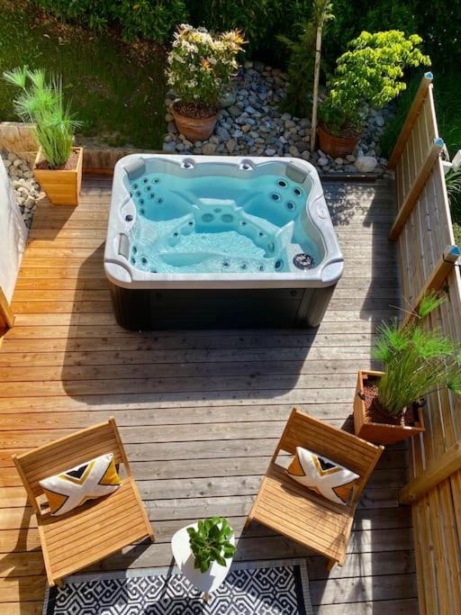 Androsace Appartement Dans Chalet Bois Avec Jacuzzi Privatif Terrasse Et Vue Montagne Les Villards-sur-Thones ภายนอก รูปภาพ