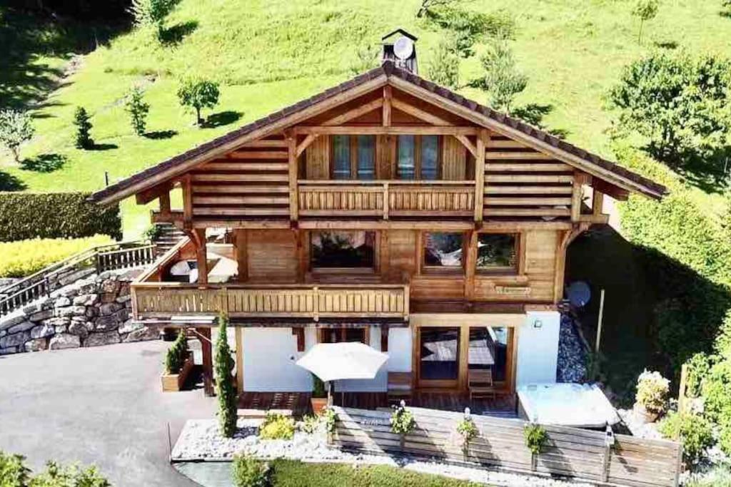 Androsace Appartement Dans Chalet Bois Avec Jacuzzi Privatif Terrasse Et Vue Montagne Les Villards-sur-Thones ภายนอก รูปภาพ