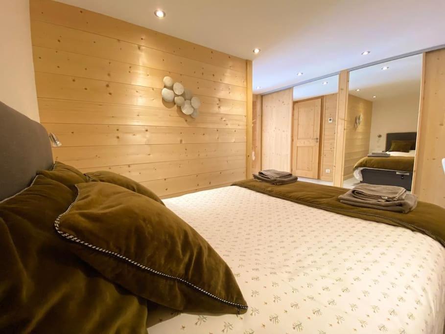 Androsace Appartement Dans Chalet Bois Avec Jacuzzi Privatif Terrasse Et Vue Montagne Les Villards-sur-Thones ภายนอก รูปภาพ